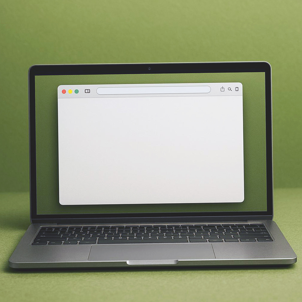 Foto på en öppen laptop